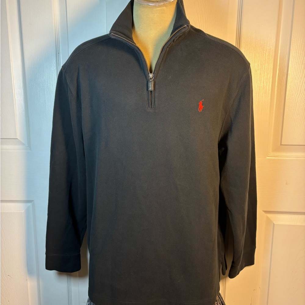 Polo by Ralph Lauren Dark Knit 3/4 zip Sweater XXL